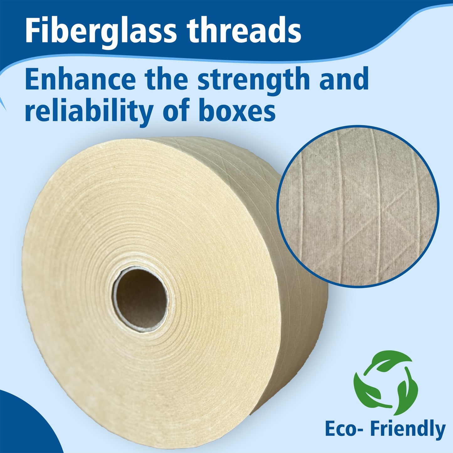 3'' x 450 Feet Reinforced Water Activated Gummed Kraft Paper Tape, for Heavy Duty Secure Packing Shipping, Tamper Evident Gummed Tape, Brown - 1 Roll