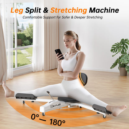 Split Machine, Leg Stretcher Machine for Flexibility – 180° Adjustable Stretching Equipment with Seat & Backrest, Perfect for Ballet, Cheerleading, Dance, Gymnastics, Martial Arts, Kids & Adults