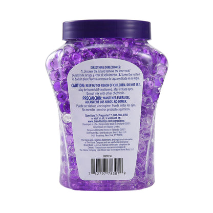 Clorox Fraganzia Crystal Beads Air Freshener in Lavender with Eucalyptus Scent - Long-Lasting Room Deodorizer - Odor Eliminator Gel Beads to Freshen Home, Car, or Office, 12 Fl Oz