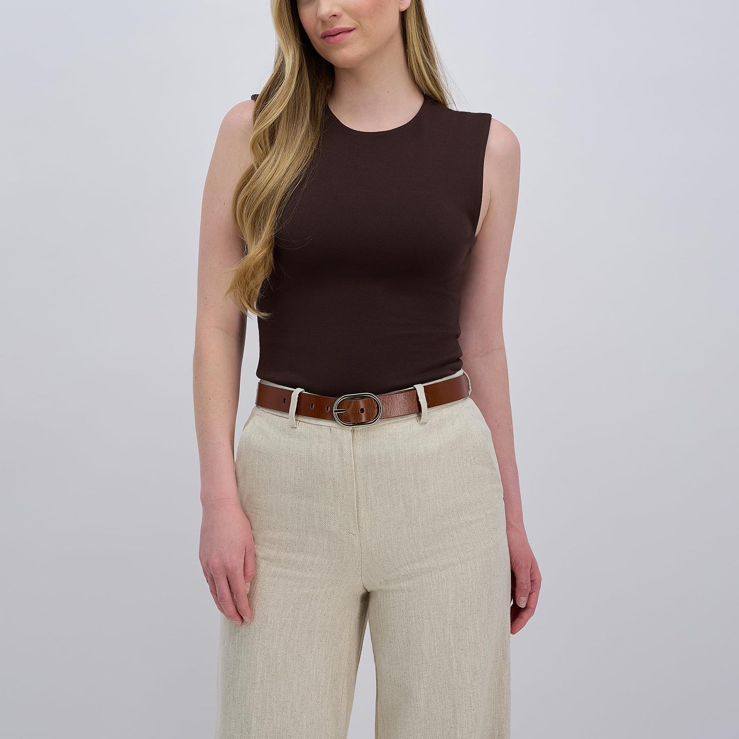 Cole Haan womens Two-in-One Reversible Leather Fashion Dress Belt for Jeans, Trousers and Dresses Tan/Black Medium