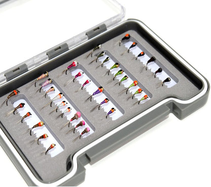 36 Effictive Tungsten Bead Perdigon Nymphs Fly Fishing Flies Assortment | Trout and Grayling Fishing Lure | Waterproof Fly Box