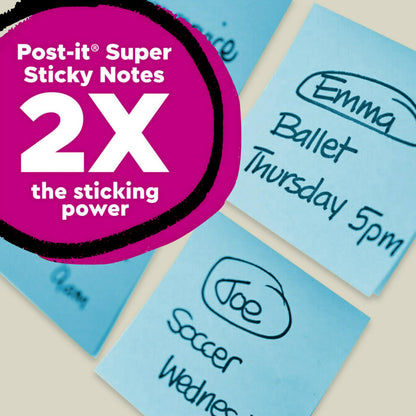 Post-it Super Sticky 100% Recycled Pop-up Notes, 3 in. x 3 in., 70 Sheets, 6 Pads, Oasis Collection, School Supplies and Office Products