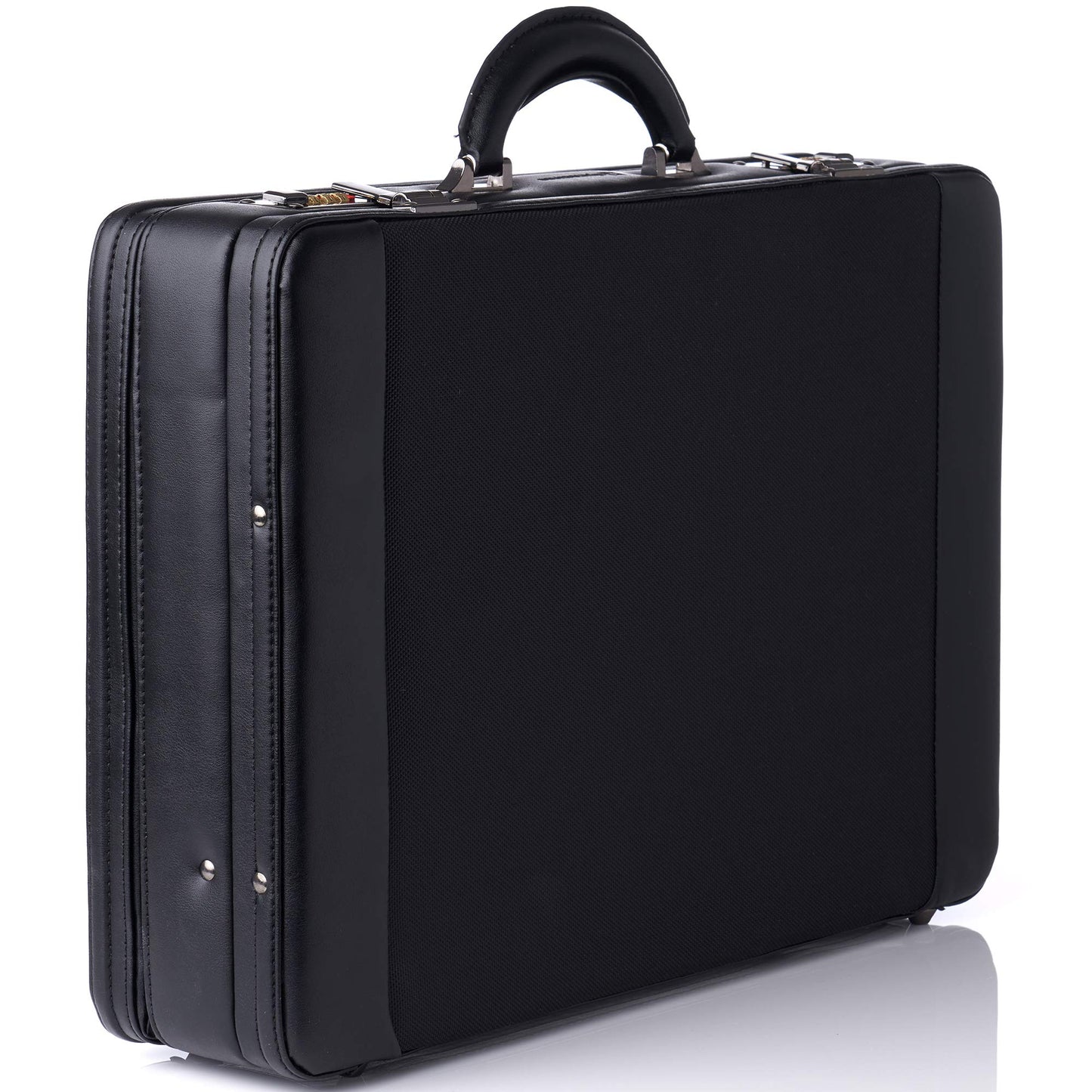 Alpine Swiss Mens Briefcase | Hard Side Business Case | Expandable Attache Case For Men | Dual Combination Locks | Padded Interior | Multi Organizer Pockets | Manufacturer’s Warranty