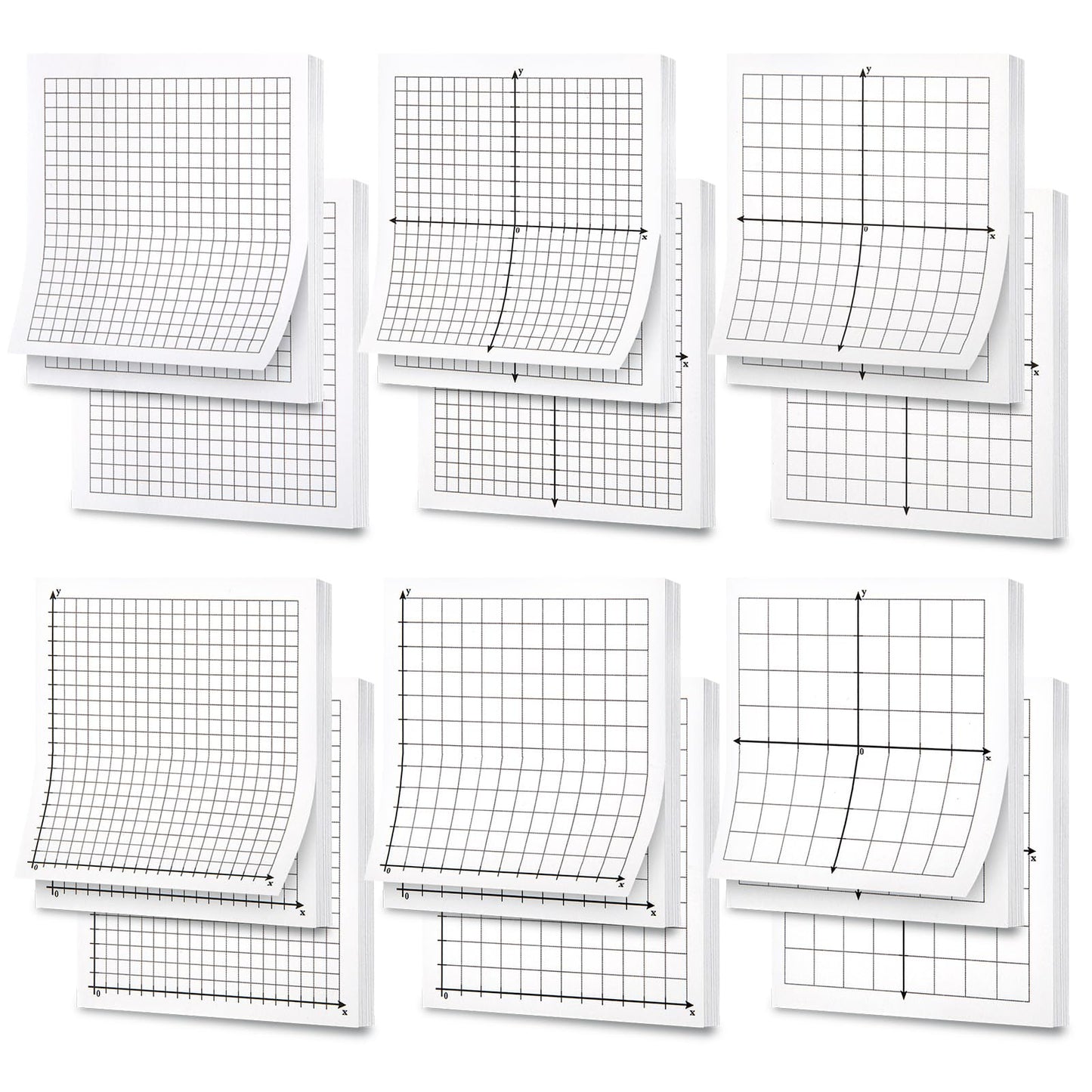 Graph Paper Sticky Notes, 12 Pads Mini Math Graph Graphing Paper, 3x3 Inch Grid Sticky Notes for Office School Supplies
