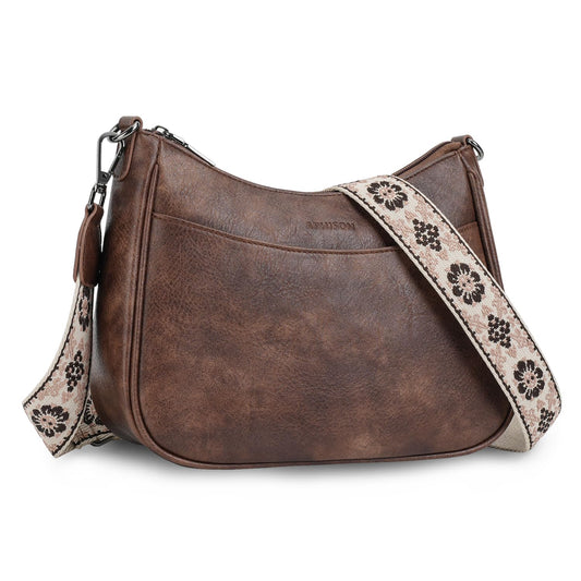 APHISON Crossbody Bags for Women Trendy, Leather Crossbody purse with Adjustable Strap, Women's Crossbody Shoulder Handbags