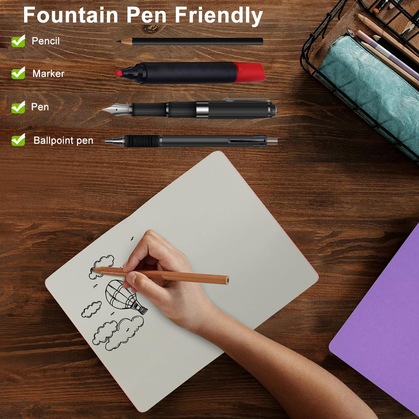 ZCZN 24 Pack Colorful Blank Notebooks Bulk, A5 Journals with 12 Colors, 60 Pages/30 Sheets, 8.3x5.5 Inch, Plain Paper, Travel Writing Journal Notebooks for Work & School