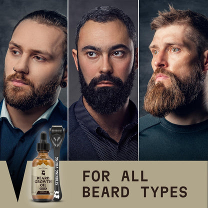 Striking Viking Beard Oil with Biotin for Men - 2 Fl Oz, 1 Pack, Sandalwood - Thickening & Conditioning Beard Growth Oil & Serum with Argan & Jojoba for Hydrated Facial Hair