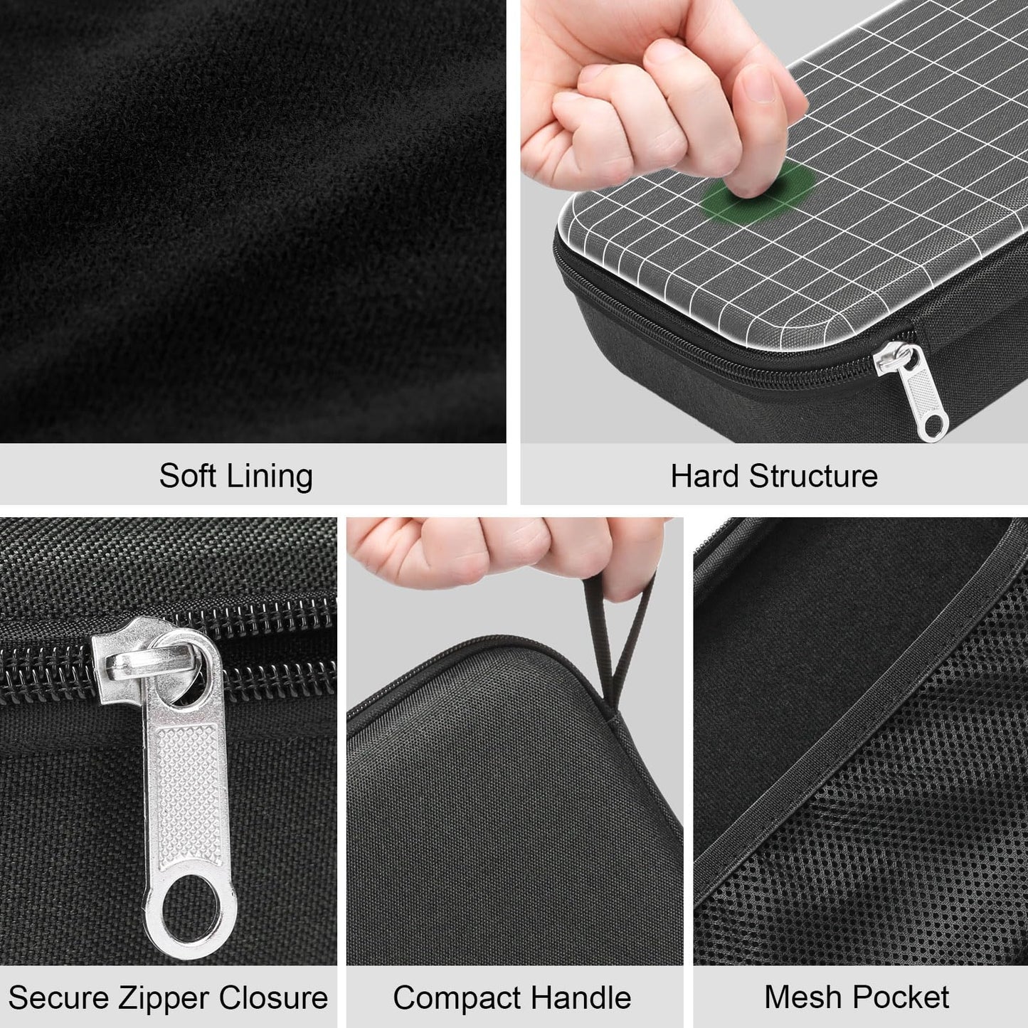Bukere Travel Sunglasses Organizer Case Adjustable Slot For Multiple Eyeglasses Hard-shell Portable Storage Box for Men Women