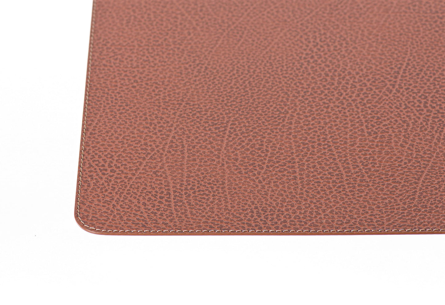 Nikalaz Set of 4 Placemats and 4 Coasters Made of Recycled Leather (18''x13'', Dirty Brown)