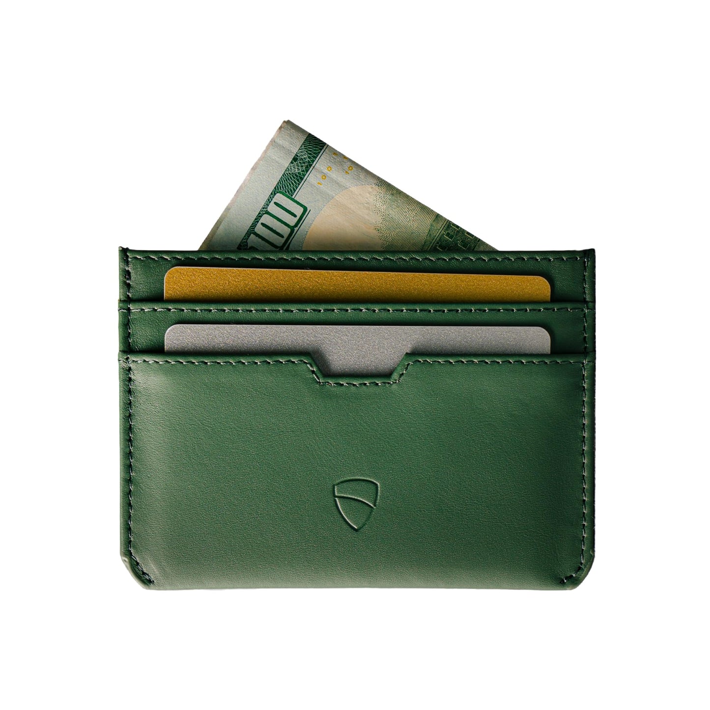 Vaultskin MOORGATE Slim Card Holder – Minimalist Leather Wallet with RFID Blocking, Front Pocket Credit Card Case for Men & Women (Hunter Green)