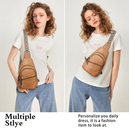 Sling Bag Crossbody Bags for Women Small Cross Body Bag Fanny Packs Chest Sling Purse for Daily Travel Leisure Sport