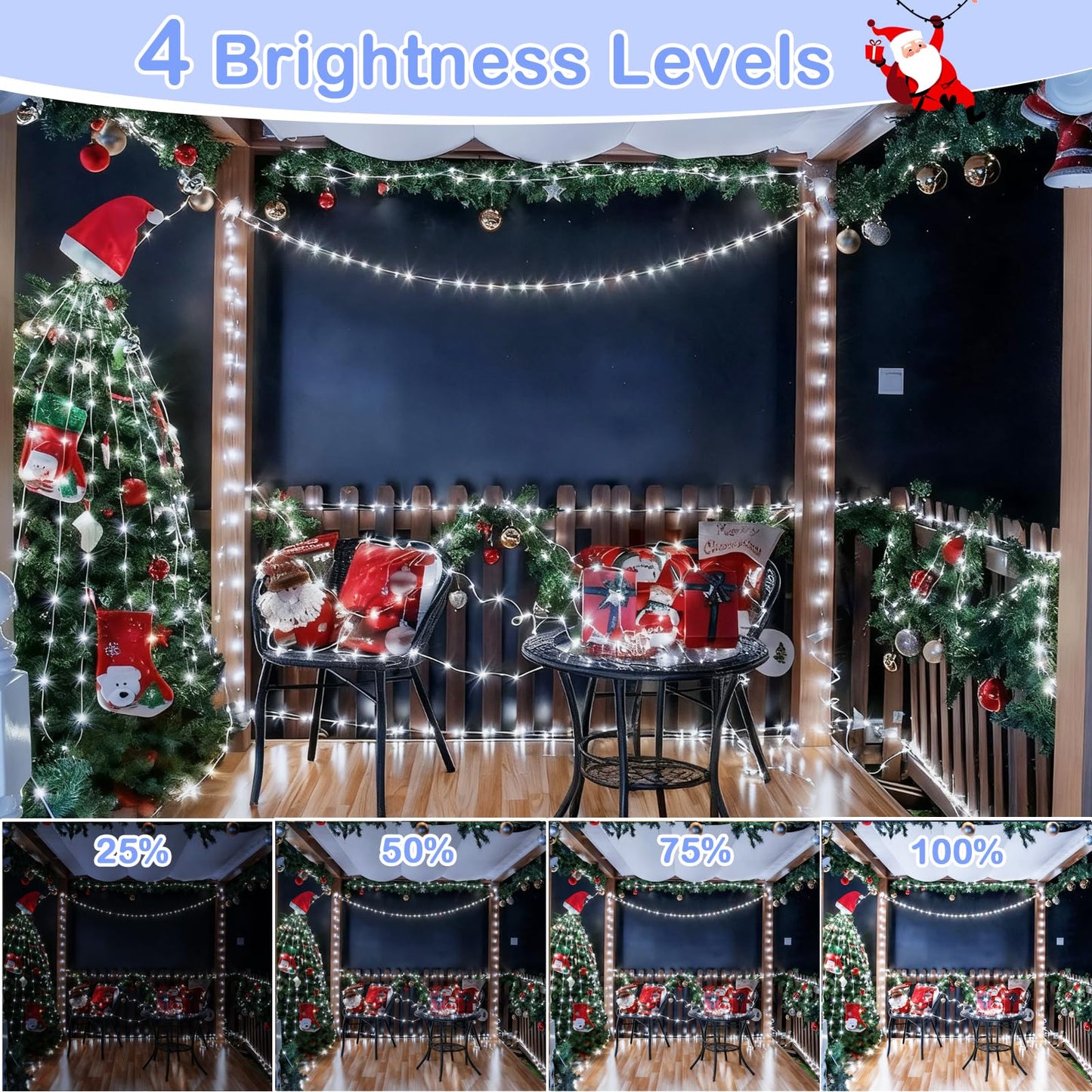 Decute 500LED 164ft Fairy String Lights Cool White Christmas Light Silver Wire with Remote, Firefly Lights Starry Light for DIY Christmas Tree Costume Wedding Party Table Centerpiece Decor