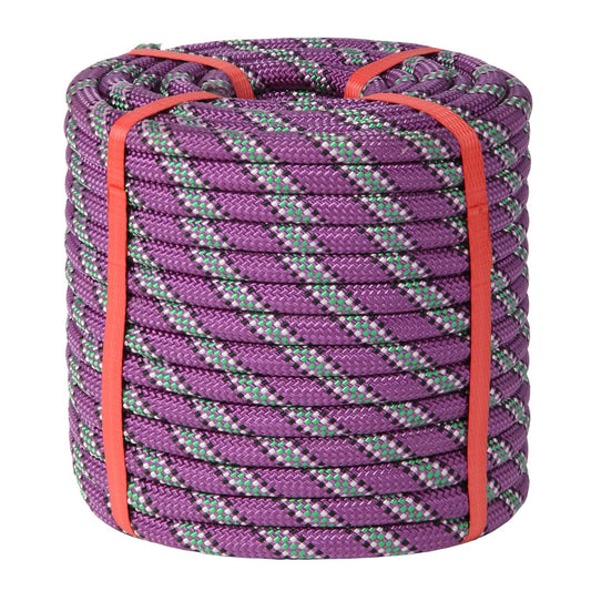 Arborist Rope Tree Climbing Rope(1/2 Inch x 100ft) 48 Strands Bull Rope for Construction Climbing Swing Sailing