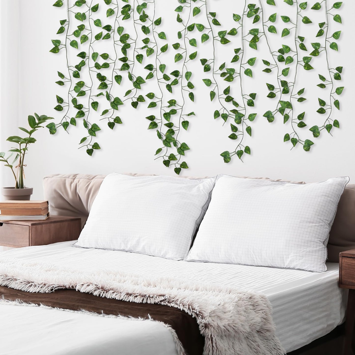 CEWOR 36 Pack 252ft Artificial Ivy Greenery Garland, Fake Vines Hanging Plants Backdrop for Room Bedroom Wall Decor, Green Leaves for Jungle Theme Party Wedding Decoration
