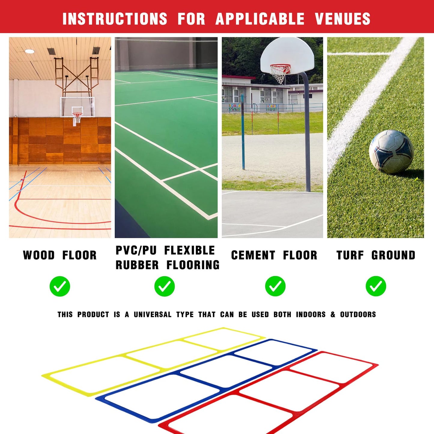 One-Piece Silicone Agile Ladder 1 PC Suitable for Sports & Fitness Step Training Soccer Footwork practice Street Dance Step Training Auxiliary Kit for Various Indoor and Outdoor Floor Areas (Red)