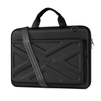 MOSISO Laptop Bag for Men,15-16 inch Computer Bag Compatible with MacBook Air 15 inch/Pro 16 inch, HP, Dell, Lenovo, Asus, Acer, Hard Shell Laptop Case with Front Pocket&Shoulder Strap, Black