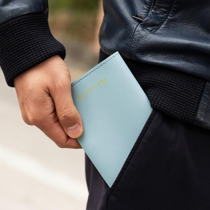 Passport Holder for Travel Passport Wallet Cover Case for Women, Travel Wallet Essentials for Men and Family. Blue & Black