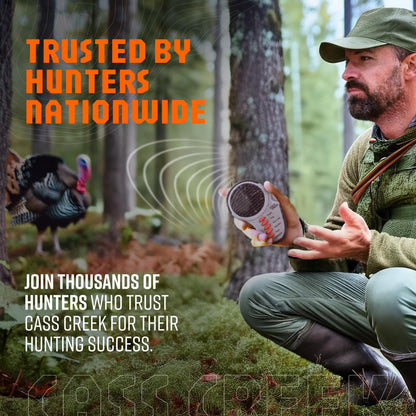 Cass Creek Ergo Spring Gobbler Electronic Game Call, Compact Handheld Turkey Call, Realistic Digital Sounds, Portable Hunting Gear, Easy One-Hand Operation