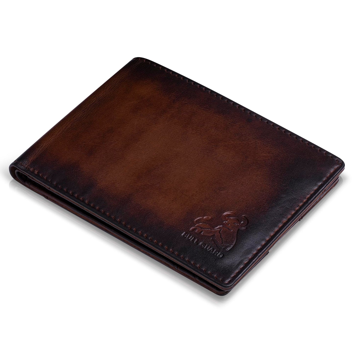 BULL GUARD Bifold Leather Wallet Slim No Air Tag