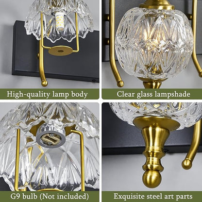 Modern Crystal Bathroom Vanity Lights Fixtures Over Mirror Black Gold Vintage 4-Lights 28 Inch Bathroom Light Fixtures Glass Crystal Vanity Lights