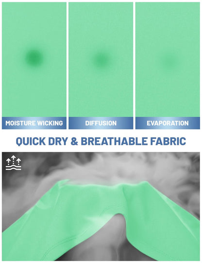 Short Sleeve Shirts for Men Dry Fit Tshirts UPF50 Active Athletic Summer T Shirts Workout Running T Shirt Mint Green