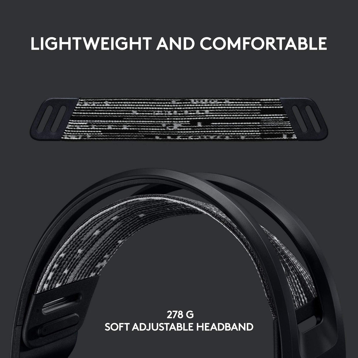 Logitech G733 Lightspeed Wireless Gaming Headset, Suspension Headband, Lightsync RGB, Blue VO!CE Mic, PRO-G Audio – Black, Gaming Headset Wireless, PC, PS5, PS4, Switch Compatible