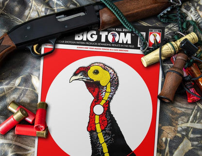 Life-Size Turkey Shooting Target - Ultra Bright Realistic Design, 12.5x19 Inch for Shotgun & Bow Practice