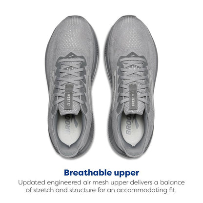Brooks Men’s Ghost 17 Neutral Running Shoe - Primer Gray/Oyster Mushroom - 10 Wide