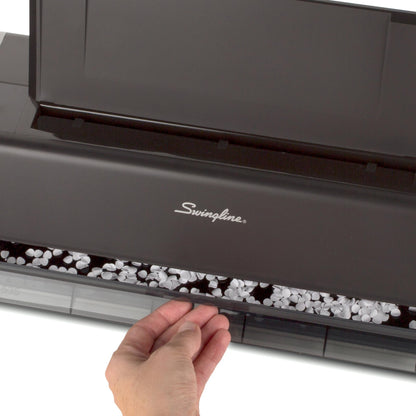 Swingline Electric Hole Puncher 3 Hole, 28 Sheet Capacity Three Hole Punch 3 Ring, Jam Resistant, Touch Screen, Platinum (74535)