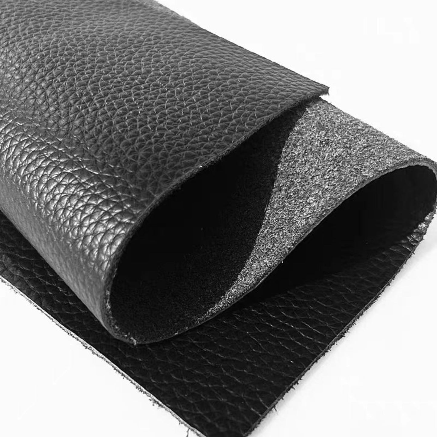 Black Leather, 1.4-2.0mm Thickness for Wallets, Briefcases, Sofa & Stool, Leather Sheets for Crafting (Blacklizhiwen20×40"