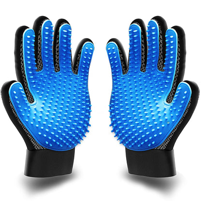 KENNELS & KATS Pet Grooming Gloves | Deshedding Glove for Easy, Mess-Free Grooming | Grooming Mitt for Dogs, Cats, Rabbits & Horses with Long/Short/Curly Hair | Pet Hair Gloves for Pet Hair Removal