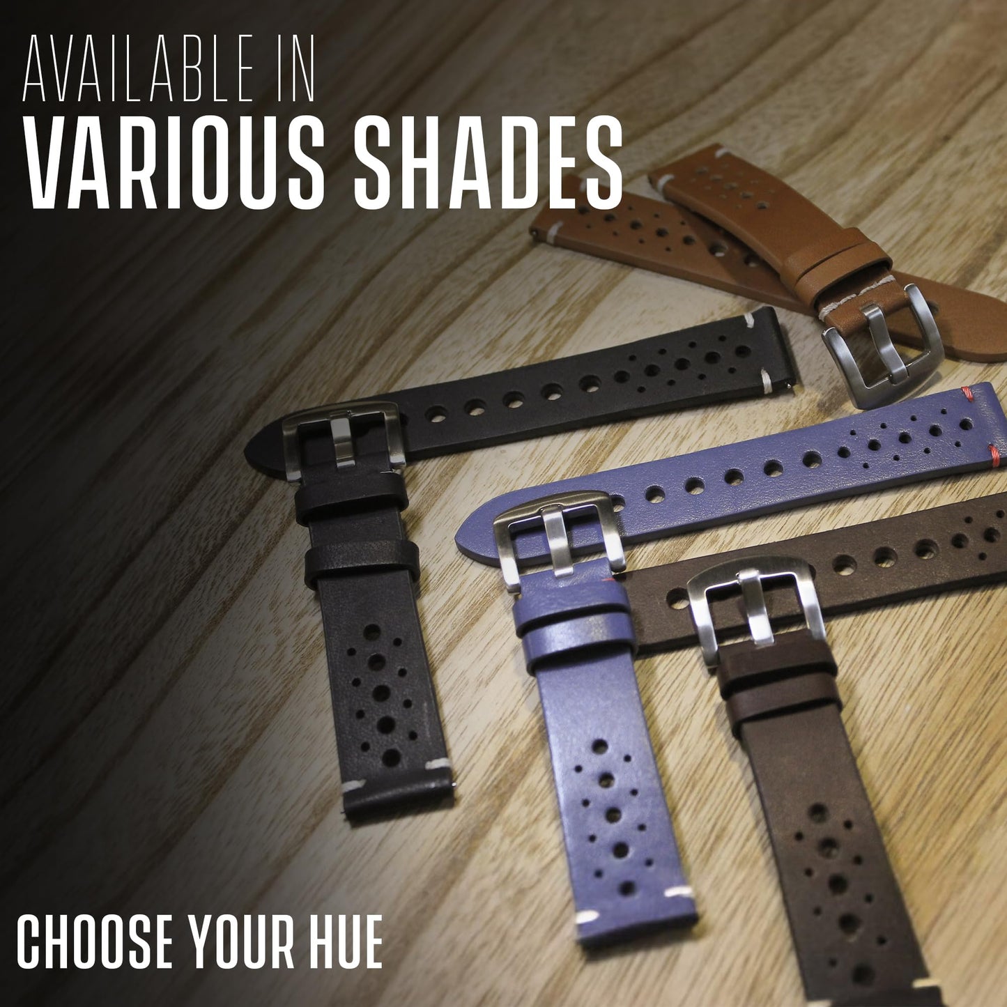 ALPINE Genuine Vintage Leather 22mm Watch Band - Replacement Watch Bands for Women & Men - Watch Strap with Quick Release Stainless Steel buckle - Compatible with Regular & Smart Watch Bands(Brown)