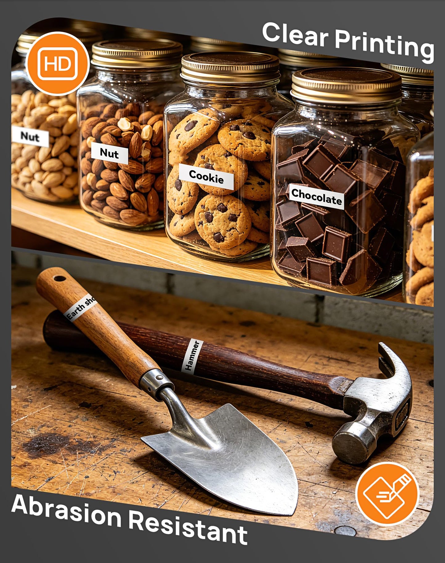 BORN4SHIP Replacement Brother P-Touch Label Tape, Tze Tape 12mm 0.47 Laminated White Tze-231 Tz 231 Tapes Compatible with Brother Label Maker PT-D210 D220 D400 D410 D450 H110 1280 Refill 6 Pack