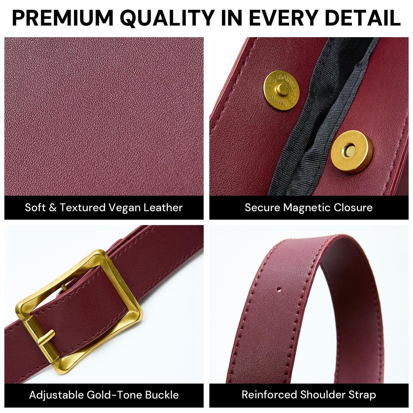 Bucket Bags for Women Medium Shoulder Bag Vegan Leather Tote Adjustable Strap Trendy Designer Handbags Work Travel Purse