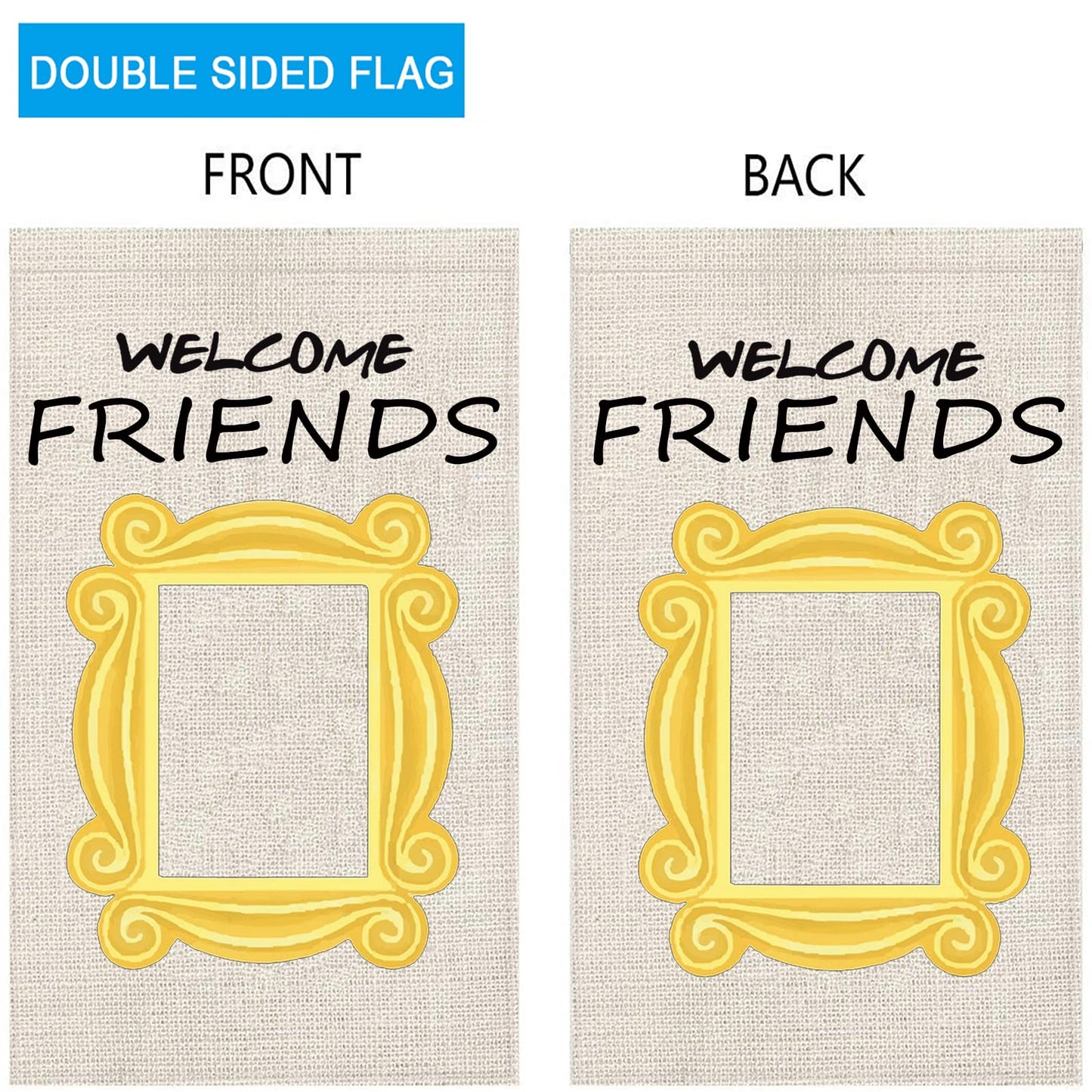 ZJXHPO Welcome Friend Garden Flag Inspire Gift Novelty Garden Flag Outdoor Gift (Welcome Friends)
