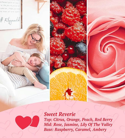 Christmas Candles with LED Light,Christmas Gifts for Women, Orange Rose Scented Candles,Holiday Candle Gifts for Mom,Perfect for Xmas,New Year,Winter Décor,Over 40 Hours of Burn Time, 100% Soy Wax