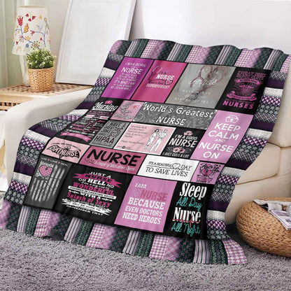 Soft Nurse Blanket for Women Christmas Thanksgiving Nurse Gifts for Women Nurses Week Gifts Warm Cozy Fleece Throw Blanket for Couch and Bed Sofa 50'' x 60'' (HS4)