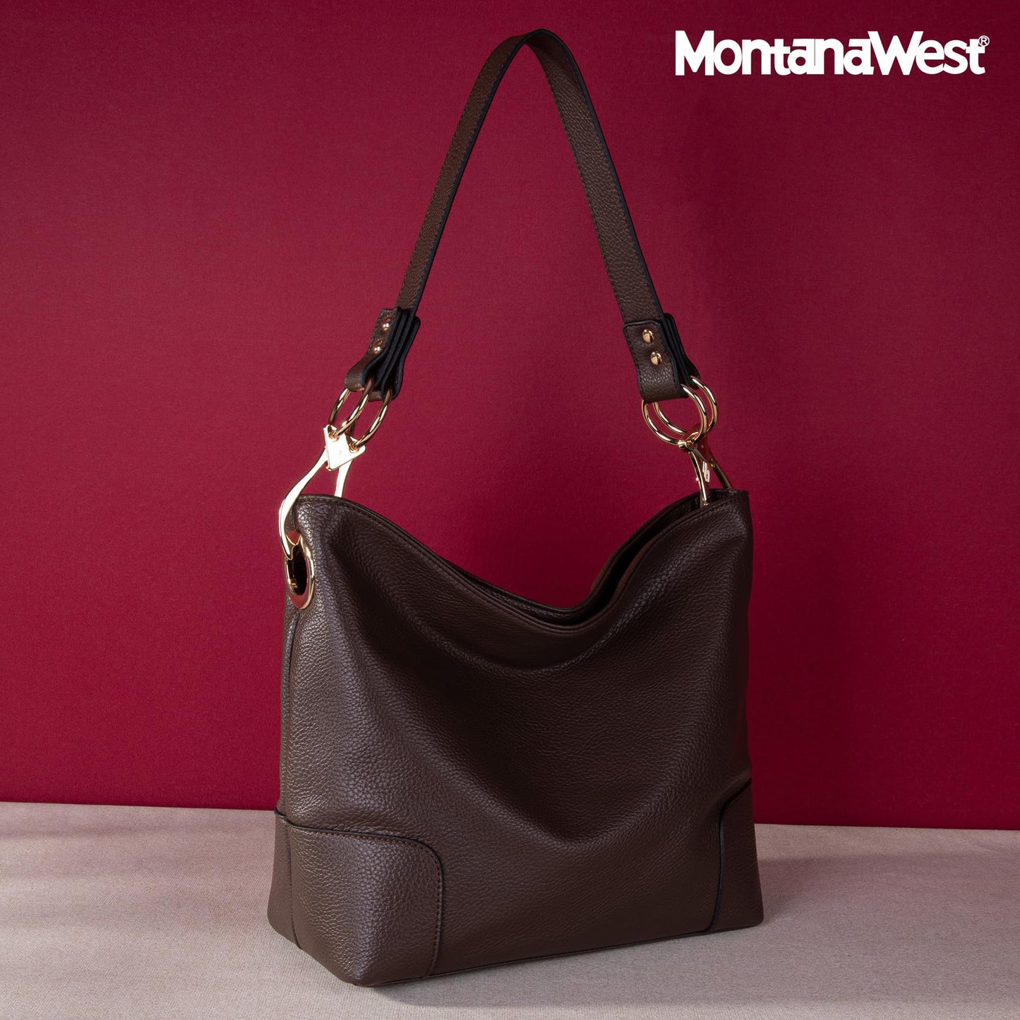 Montana West Hobo Bags for Women Purses and Handbags Ladies Bucket Shoulder Bags,MWC-HB-128B-CF