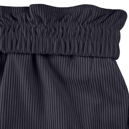 ZOCANIA Mens Corduroy Shorts Elastic Waistband Drawstring Casual Summer Short Pants Jogging Gym Short with Pockets Navy Blue
