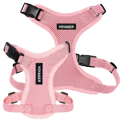 Voyager Step-in Lock Pet Harness - All Weather Mesh, Adjustable Step in Harness for Cats and Dogs by Best Pet Supplies - Pink, M