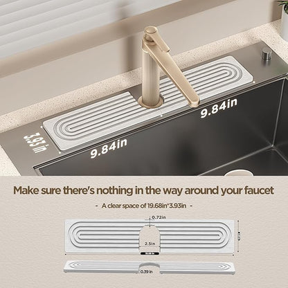 Faucet Mat for Kitchen Sink, Diatomite Stone Drying Sink Protectors, Bathroom