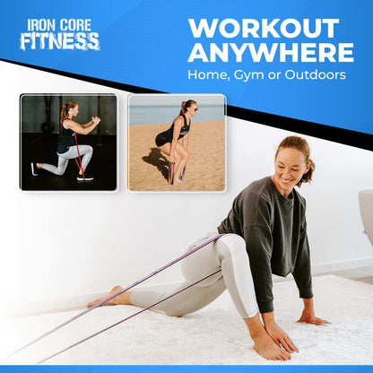 Pull Up Assistance Bands – Resistance Bands Set for Working Out (4-Pack) – Long Loop Power Band for Men and Women – Ideal for Crossfit, Stretching, Physical Therapy, Warm-Up & Home Gym Training