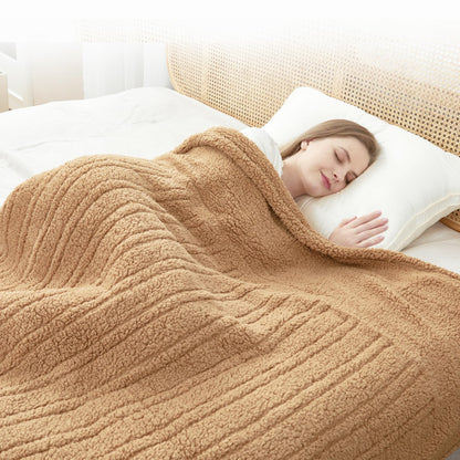 Heated Throw Blanket Double Sided Sherpa, Soft Heating Electric Blanket for Bed, Automatic Safety System, 6 Heating Levels & 4 Hours Auto-Off, 50"x60" Arctic Grey