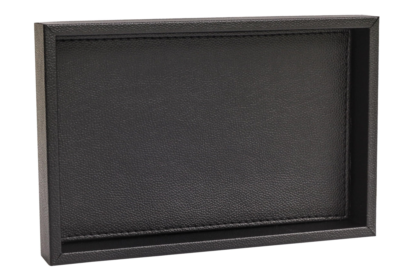 MOENA Faux Leather Tray – Elegant & Versatile Organizer for Home, Office, and Yacht (Matte Black, Small)