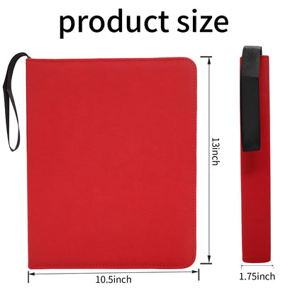 Card Binder – 720 Capacity, Zippered Trading Card Holder for MTG, Sports & Collectible Cards – Acid-Free, Durable & Travel-Friendly Storage (Red dots, 9 Pocket)