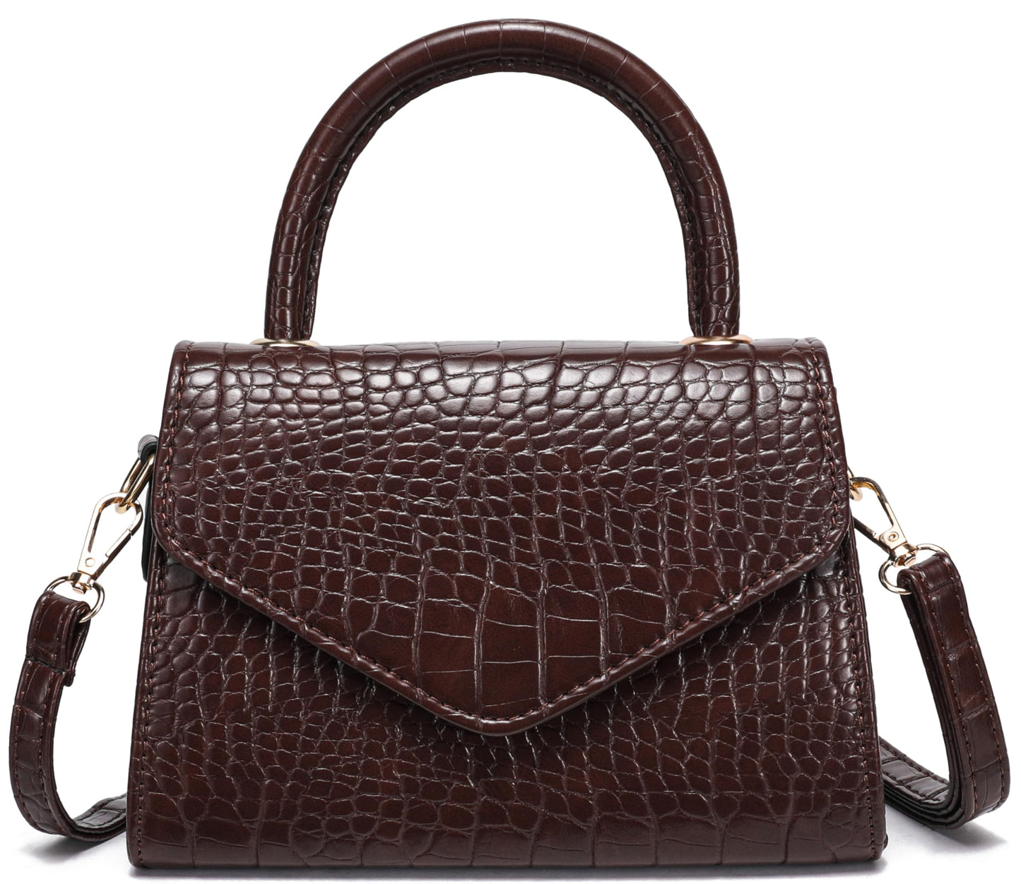 JHVYF Women's Mini Satchel Bag Small Crossbody Purse with Top Handle, Trendy Shoulder Bag for Ladies, Elegant Day-to-Night Purse Coffee Purse