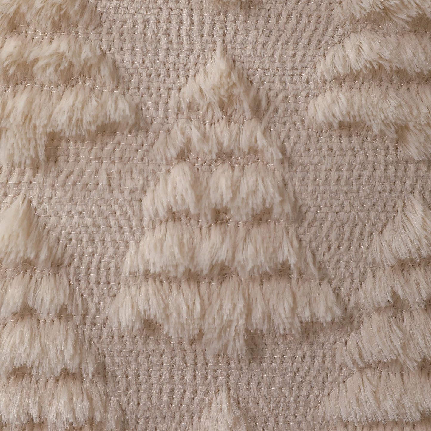 Allorry Christmas Pillow Covers 18 x 18 Set of 2 Xmas Decorations Beige Christmas Tree Pillow Cases Plush Faux Fur Soft Cushion Case for Winter Xmas Holiday Home Bedroom Sofa Decors SY-003-C18