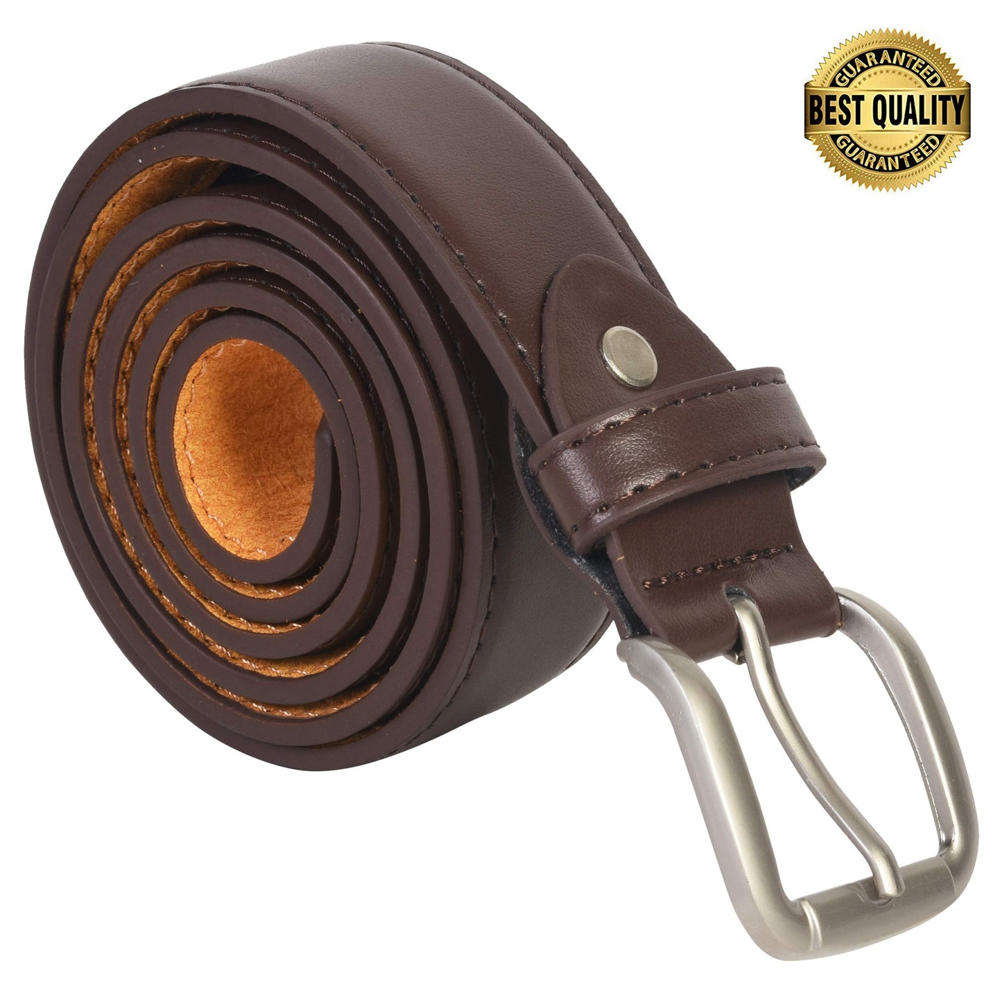 Men's Brown Leather Money Belt Sizes 32 Through 56 (34)