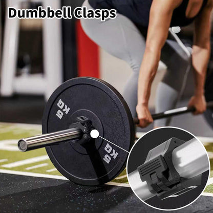 4 Pack Dumbbell Barbell Clamps 30mm, Quick Release Weight Bar Collars, Secure Locking Barbell Clips for Weightlifting, Workout, Strength Training & Fitness Accessories (Black)