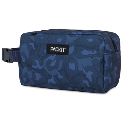PackIt® Freezable Snack Box, Checked Out, Built with ECOFREEZE Technology, Collapsible, Reusable, Zip Closure with Buckle Handle, Designed For Work Snacks, Fresh Snacks On the Go, Adults, and All Ages